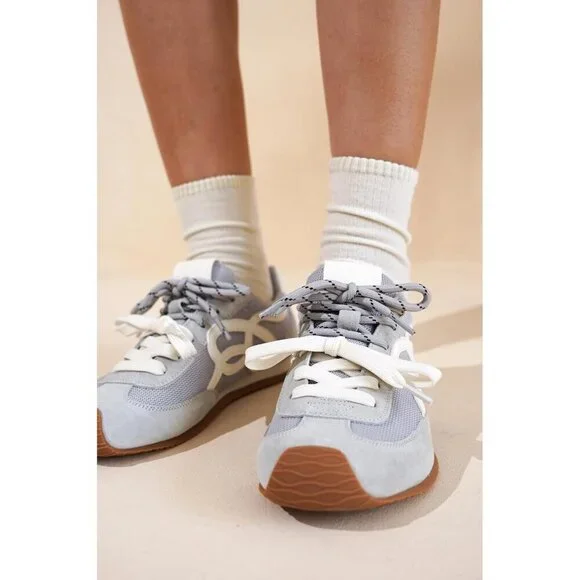 Womens Light Blue Memory Foam Shoes Lightweight Nonslip Walking Confort Sneakers - Picture 5 of 5